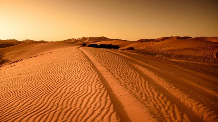 沙漠 沙 大漠 荒漠 夕阳 黄昏 自然 风景 