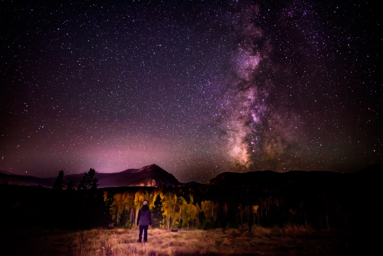 星空 夜空 黑夜 星星 星系 