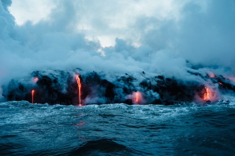 大海 海水 海面 海浪 岩浆 火山 