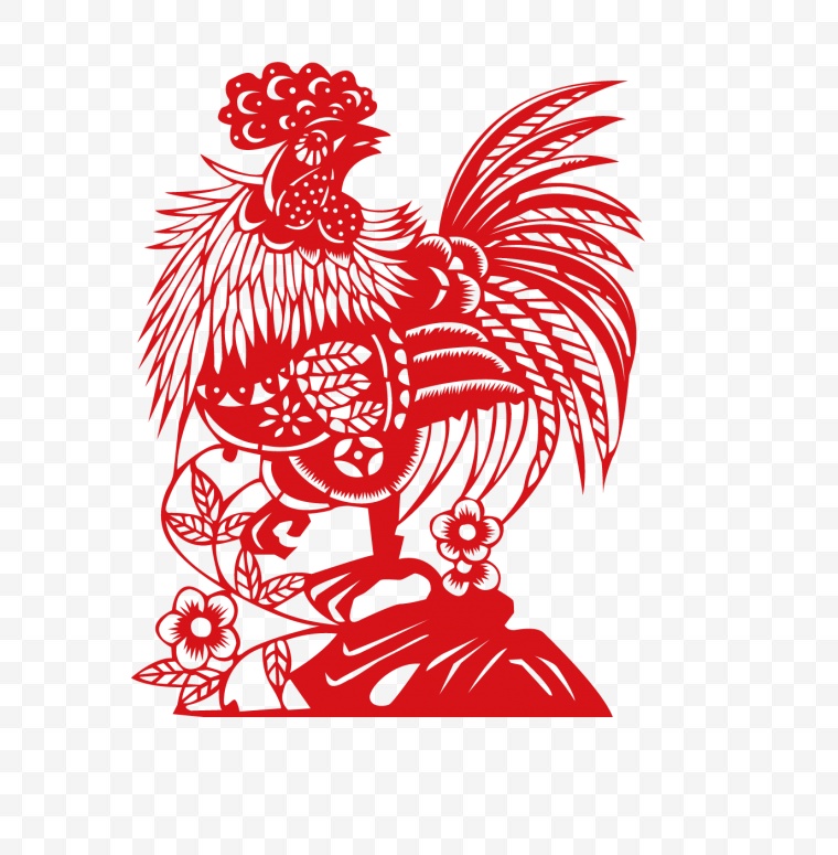 鸡剪纸 鸡 剪纸 2017 鸡年 2017鸡年 新年 春节 新春 2017新年 公鸡 