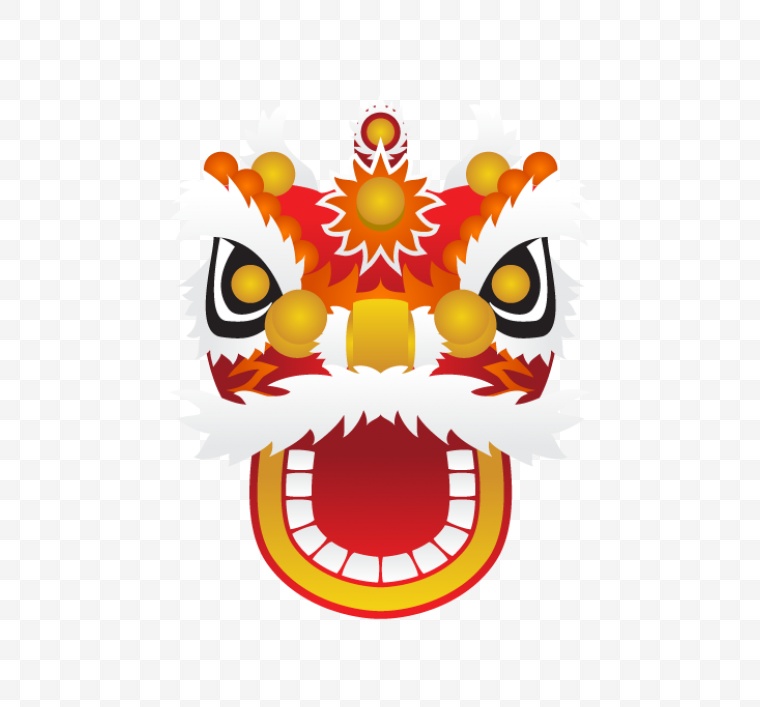 狮头 狮头png 中国风 新年 年货 新春 年货节 