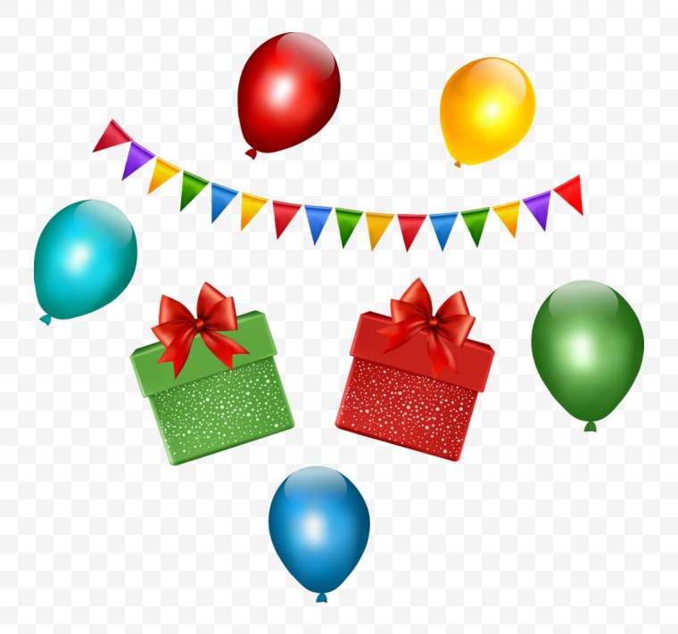 气球 礼盒 礼物 礼品 礼物盒 礼品盒 装饰 彩带 生日 活动 庆祝 