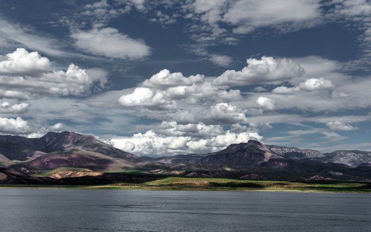 湖泊 湖 山水 山峰 风景 自然 