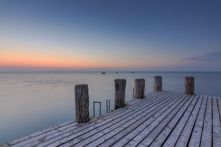 海滨路 黎明 黄昏 地平线 码头 洋码头 海 海景 海滨 日落 