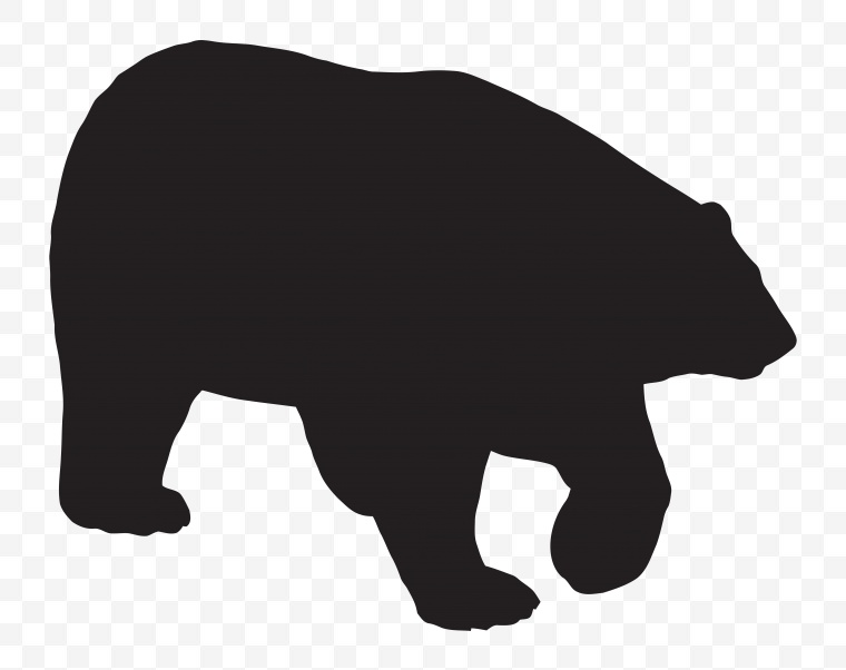 动物剪影 剪影 动物 熊 北极熊 png 
