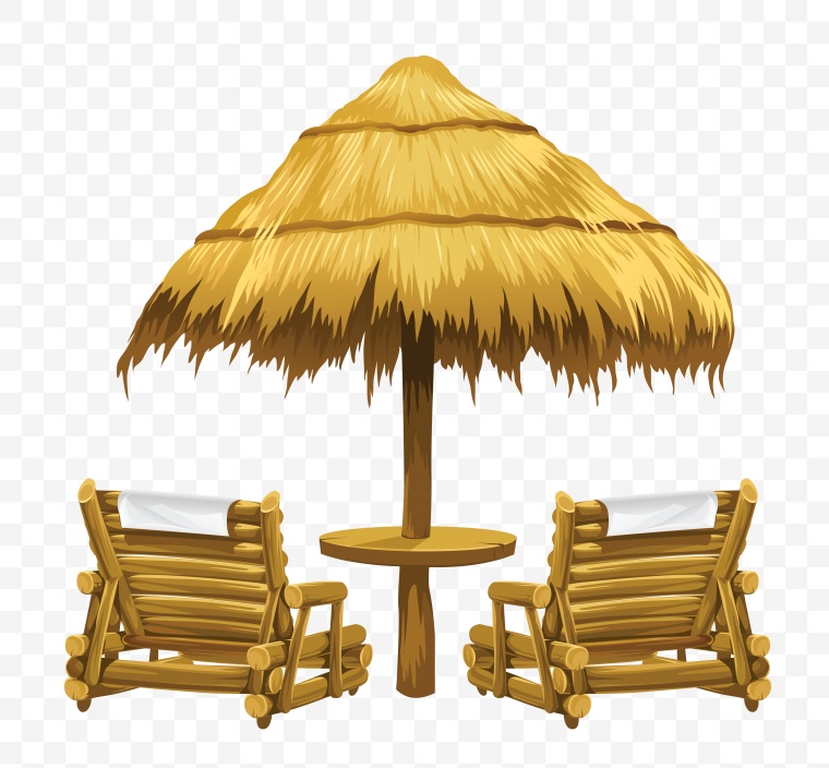 躺椅 椅子 沙滩椅 沙滩度假 遮阳伞 亭子 png 