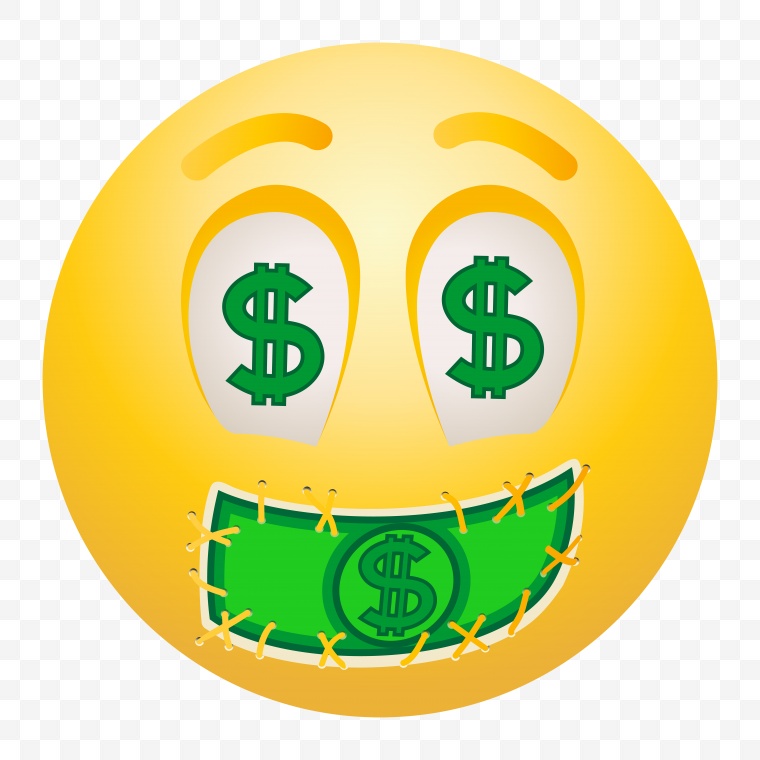 表情 QQ表情 微信表情 可爱表情 png 钱 金钱 