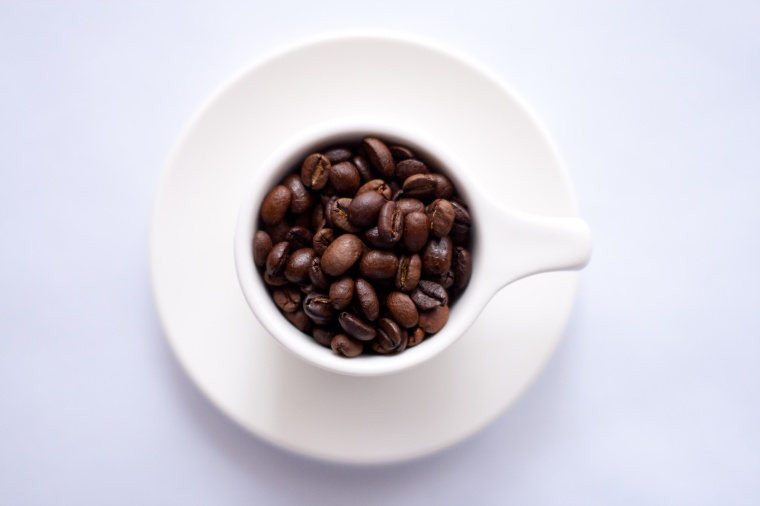 咖啡豆 咖啡 俯视 俯视咖啡豆 俯视咖啡杯子 咖啡杯子 