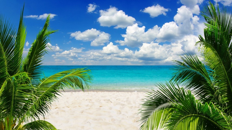 海滩 海滩背景 海边 海 大海 蓝天白云 自然 自然风景 自然风光 蓝天 旅游 旅行 度假 休闲 风光 夏天 夏季 炎夏 夏 