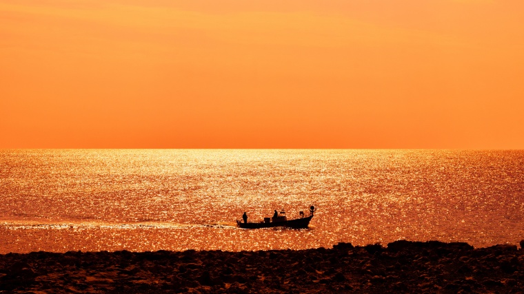 金色海洋 海洋 金色大海 大海 晚霞 日落 夕阳 