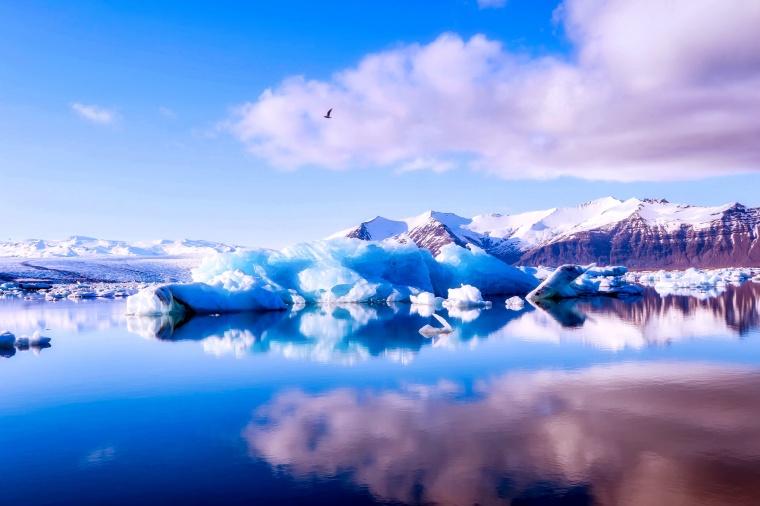 冰岛的天空 海洋 冰山 冬天 冬季 自然风景 自然风光 唯美 雪山 
