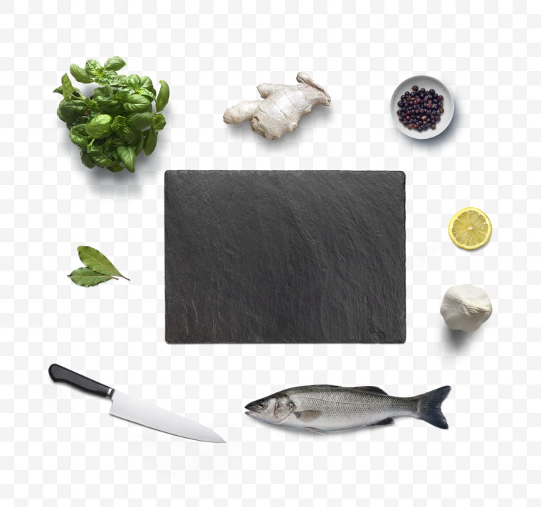 蔬菜 绿色蔬菜 生姜 调味料 刀板 刀具 鱼 