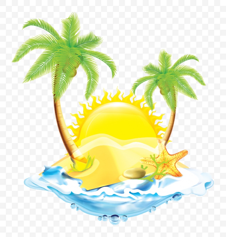椰树 海滩 海边 夏天 夏季 夏日 炎夏 