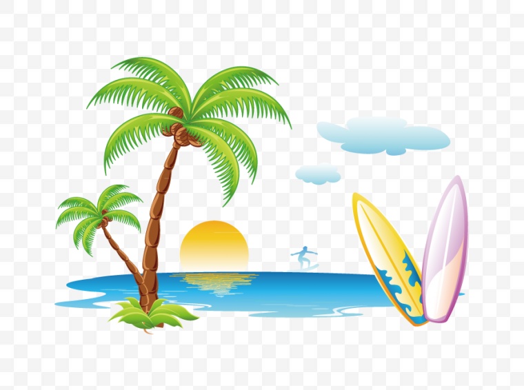 椰树 海滩 海边 夏天 夏季 夏日 炎夏 
