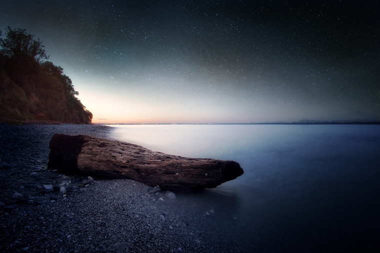 海滩 海岸 海滩夜景 夜景 星空 夜晚 海滩夜晚 