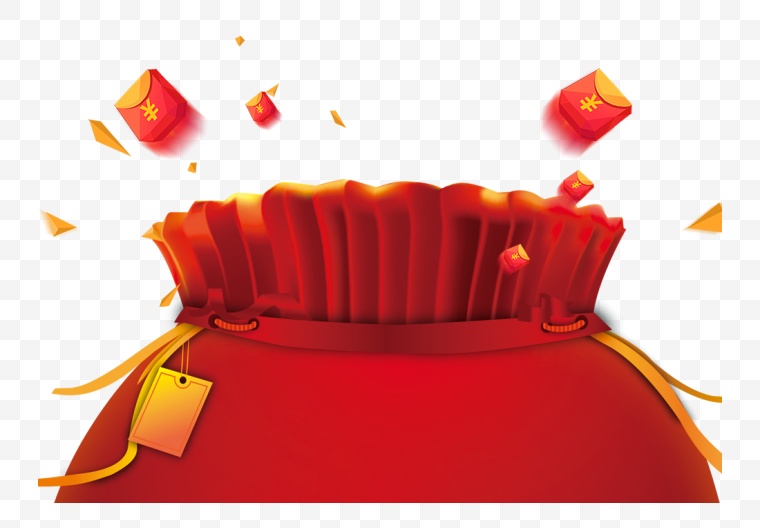 福袋 红色福袋 红包 漂浮红包 年货节 新年 春节 过年 