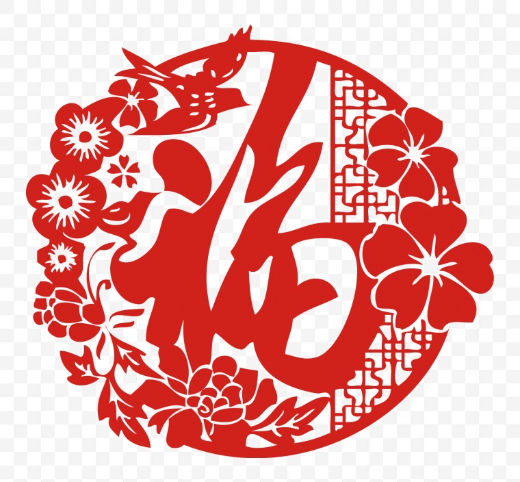 福字剪纸 剪纸 福 福字 中国风 新年 春节 新春 过年 年味 年货节 