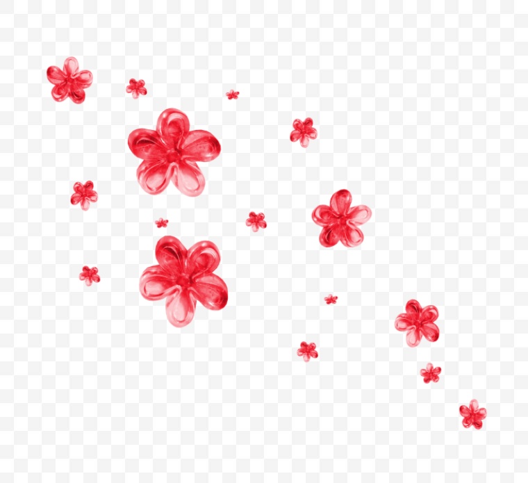 红色小花 花 装饰 