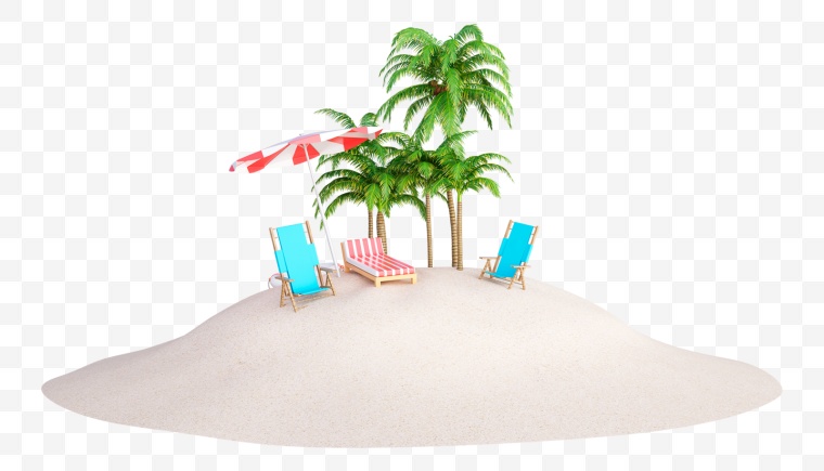 沙滩 夏天 夏季 沙 夏日 炎夏 椰树 沙滩椅 