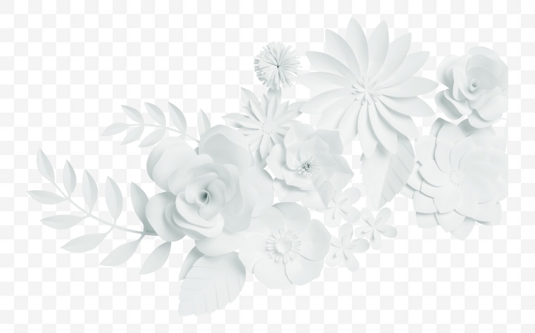 剪纸花 婚庆 婚礼 结婚 白色的花 漂亮的花 花 