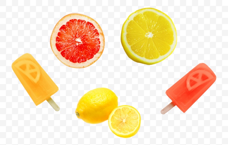 夏天水果 夏季水果 水果 橙子 柠檬 冰棒 冷饮 