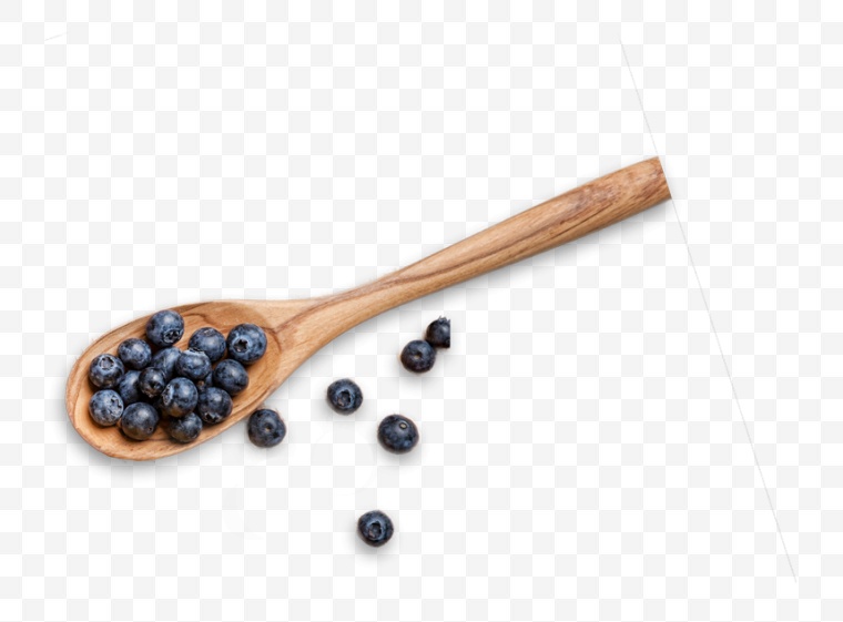 蓝莓 水果 木勺 勺子 勺 