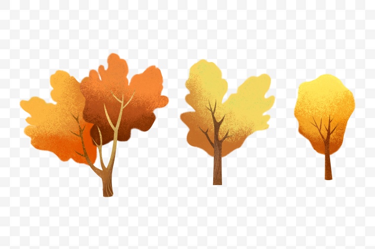手绘秋天树枝 手绘秋天大树 手绘秋天树木 秋天的树 秋天树木 秋天 秋季 秋 