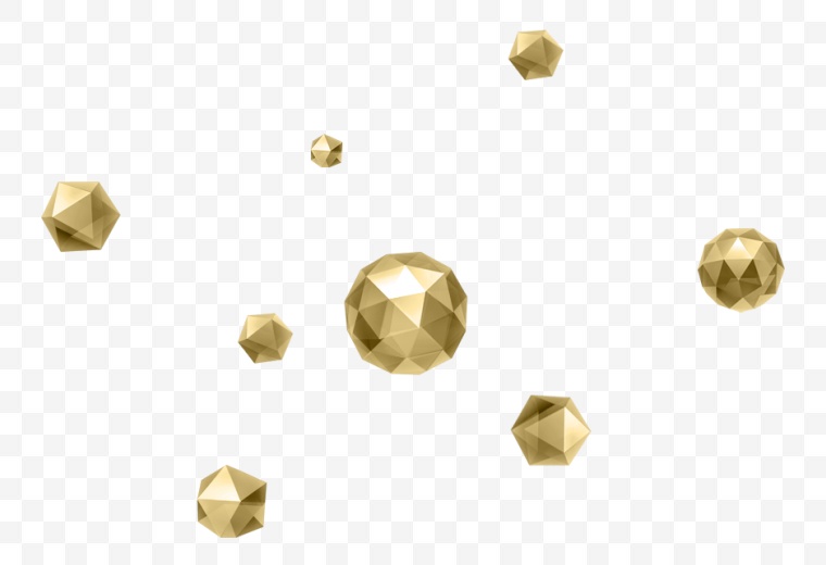 漂浮元素 金色漂浮元素 金色元素 几何元素 
