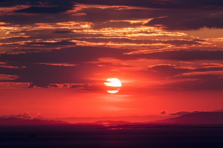 日落 夕阳西下 夕阳 红日 红太阳 天空 自然风景 自然景观 CC0 免费图片 