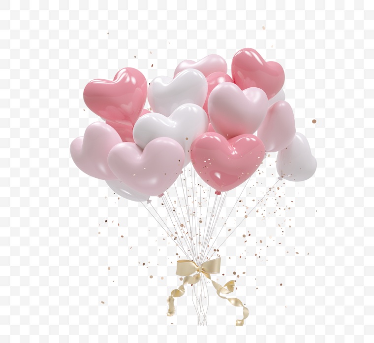 爱心气球 气球 爱心 心形 爱情 浪漫 情人节 粉色的心 