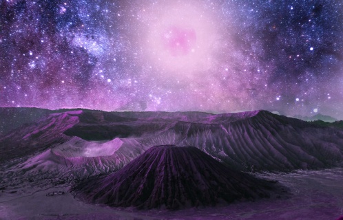 紫色星空背景图片素材